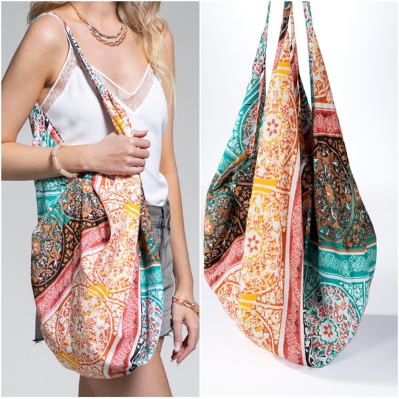 BellanBlue Handbags - Bohemian Mandala Floral Print Shoulder Bag